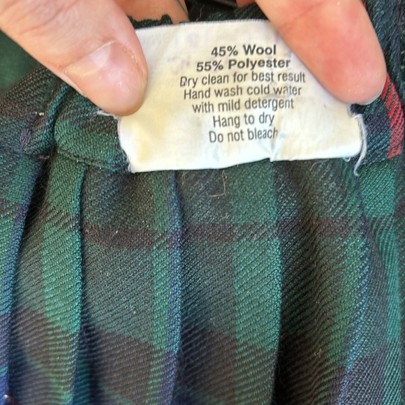 Vintage Pleated Wool Skirt - Picture 8 of 10